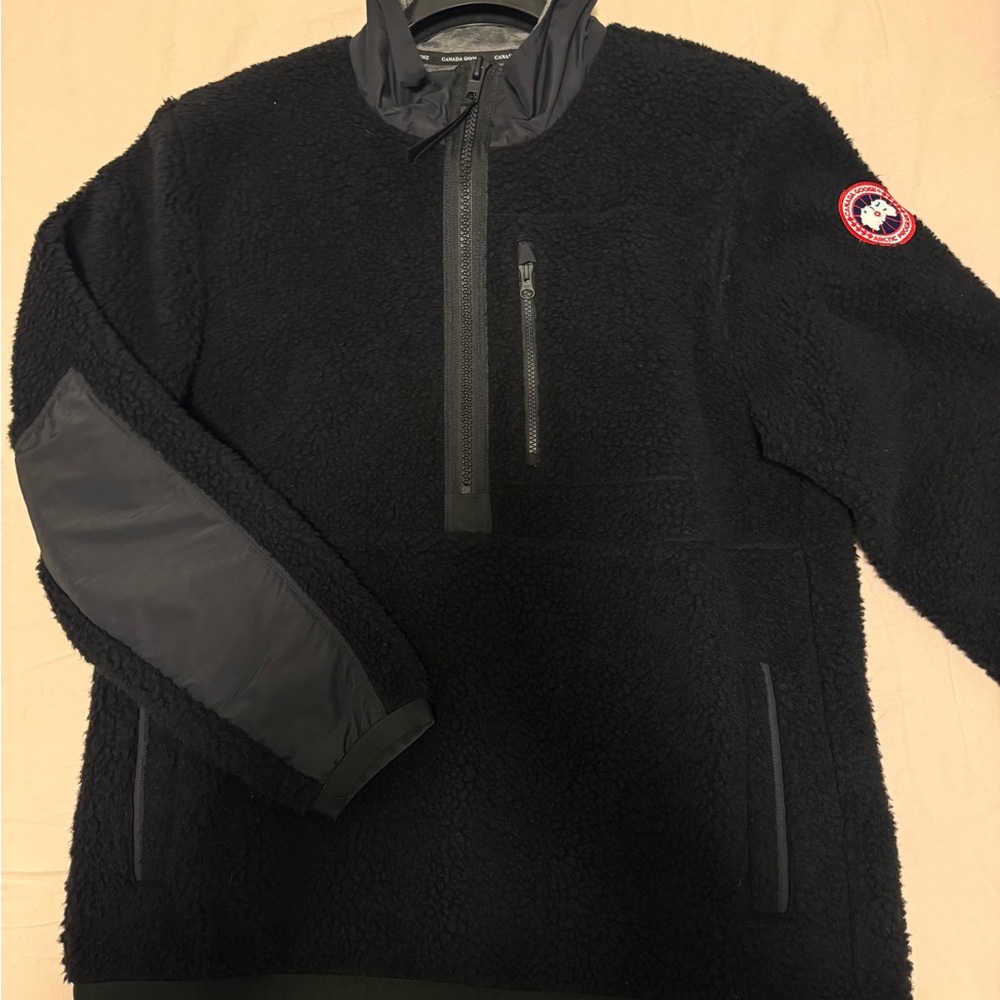 Canada Goose Black Half Zip Fleece Jacket
